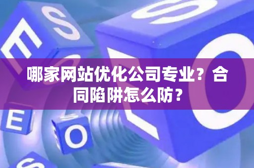 哪家网站优化公司专业？合同陷阱怎么防？