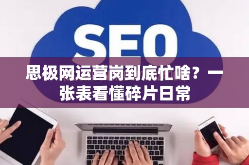 思极网运营岗到底忙啥？一张表看懂碎片日常
