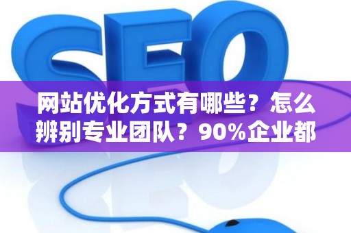 网站优化方式有哪些？怎么辨别专业团队？90%企业都踩过的坑