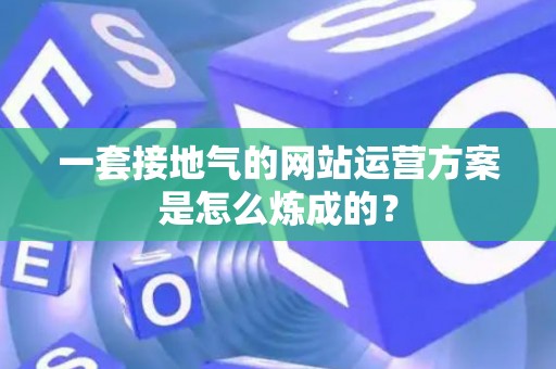 一套接地气的网站运营方案是怎么炼成的？