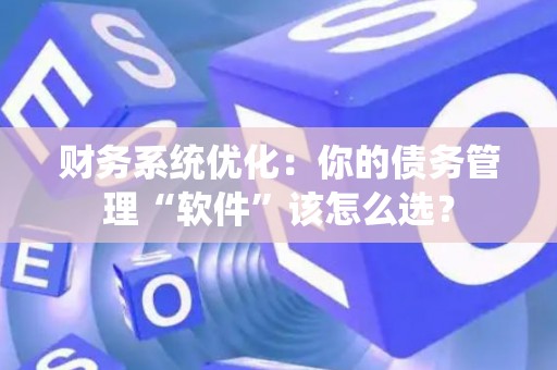 财务系统优化：你的债务管理“软件”该怎么选？